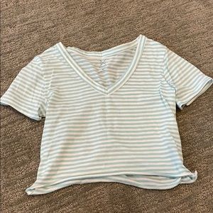 Striped v-neck